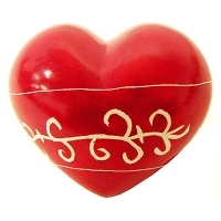 Декоративная фигурка "Сердце", цвет: красный артикул 7696a.