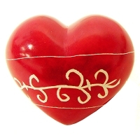 Декоративная фигурка "Сердце", цвет: красный артикул 7696a.